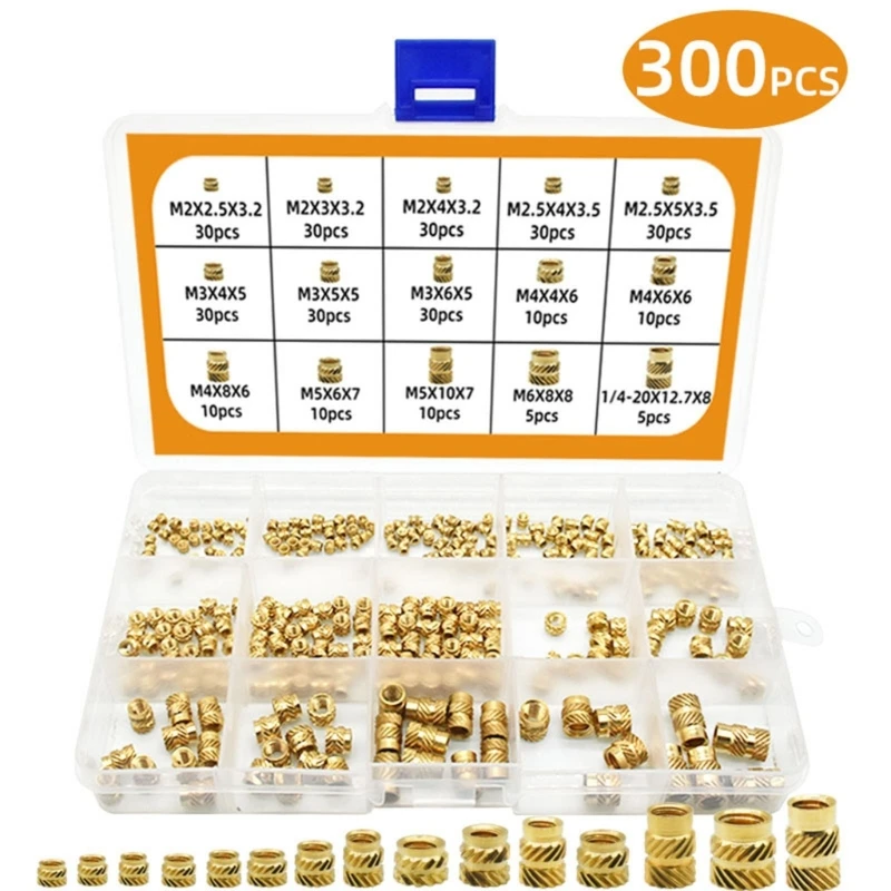 Медные вставные гайки M2-M6 300 шт