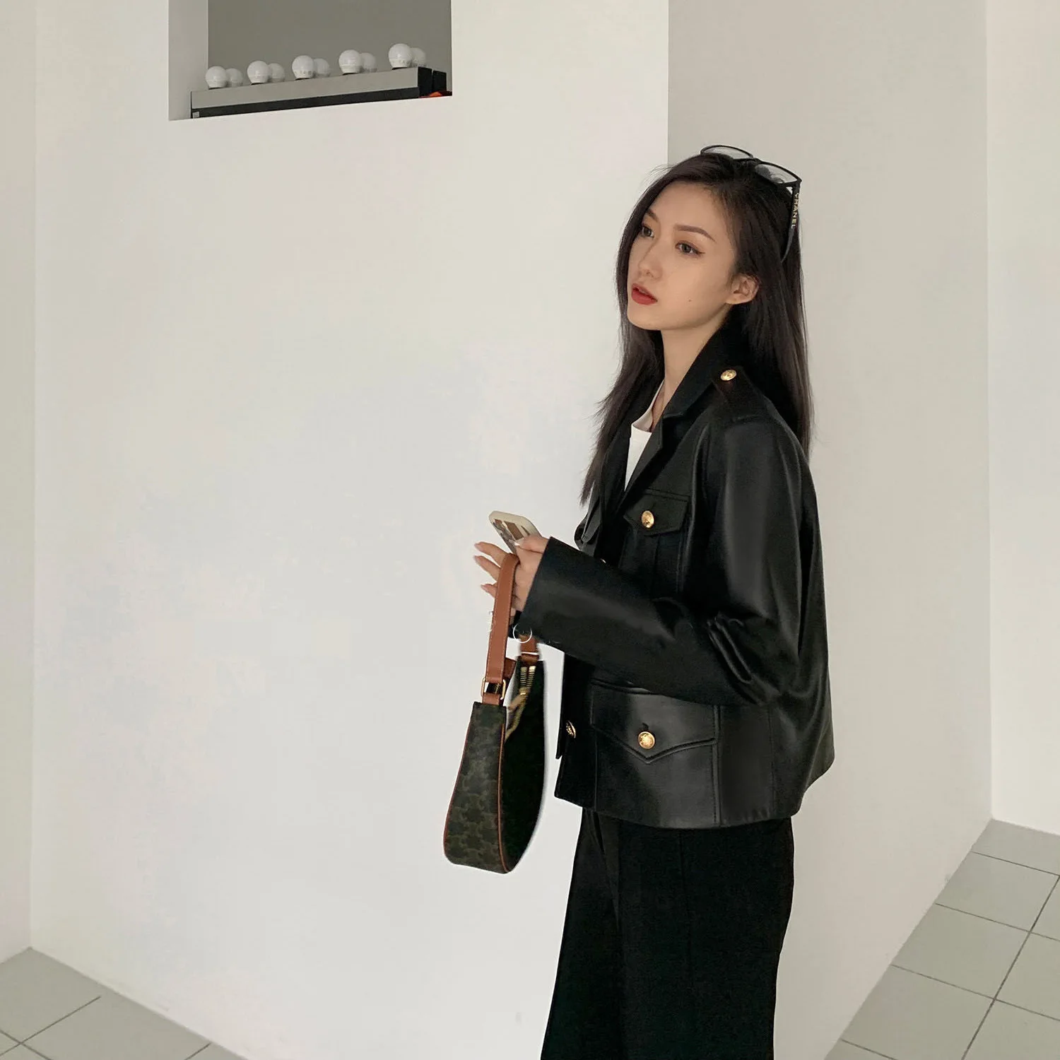 2022 New Real Leather Jacket Women Genuine Sheepskin Coat Loose Suit S10