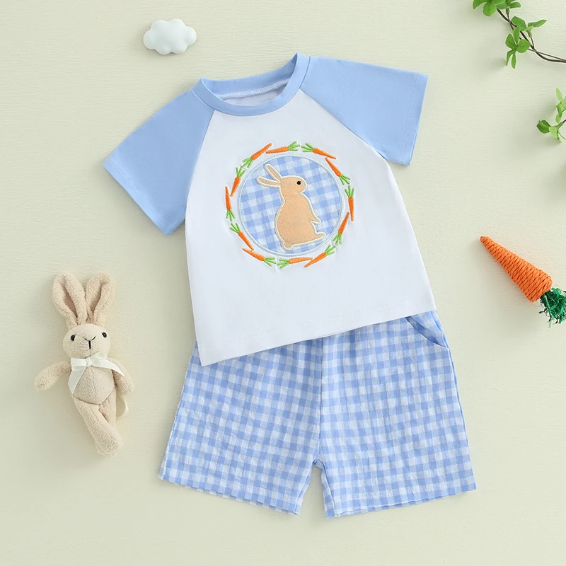 Пасхальная одежда для маленьких мальчиков футболка с короткими рукавами и