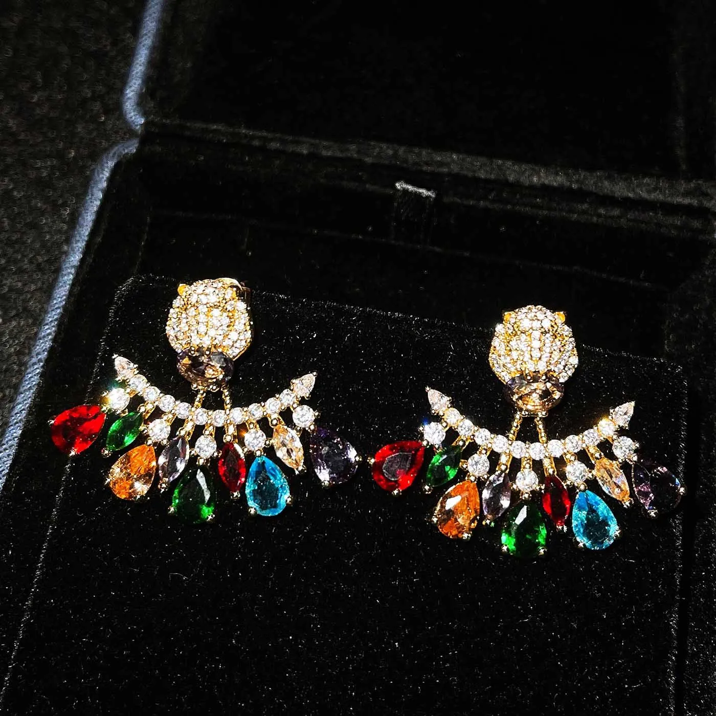 

DIWENFU 14K Gold Jewelry Diamond Emerald Stud Earring for Women Aretes De Mujer Bizuteria Gemstone 14K Gold Earrings Orecchini