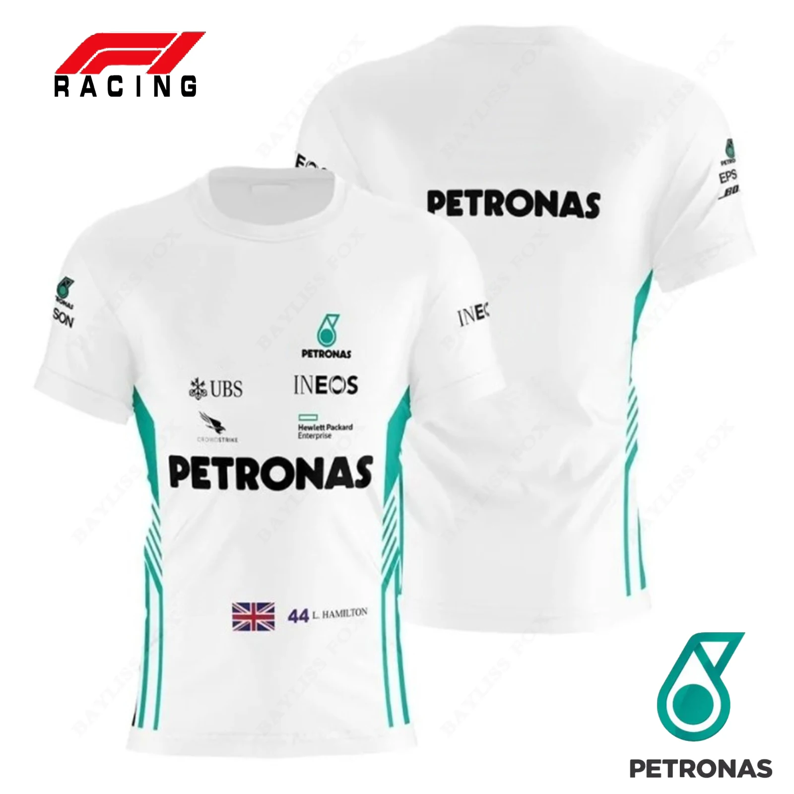 

Футболка F1 гоночная Формула 1 2023 для фанатов автомобильной команды Петронас, мужские летние быстросохнущие дышащие футболки не выцветают