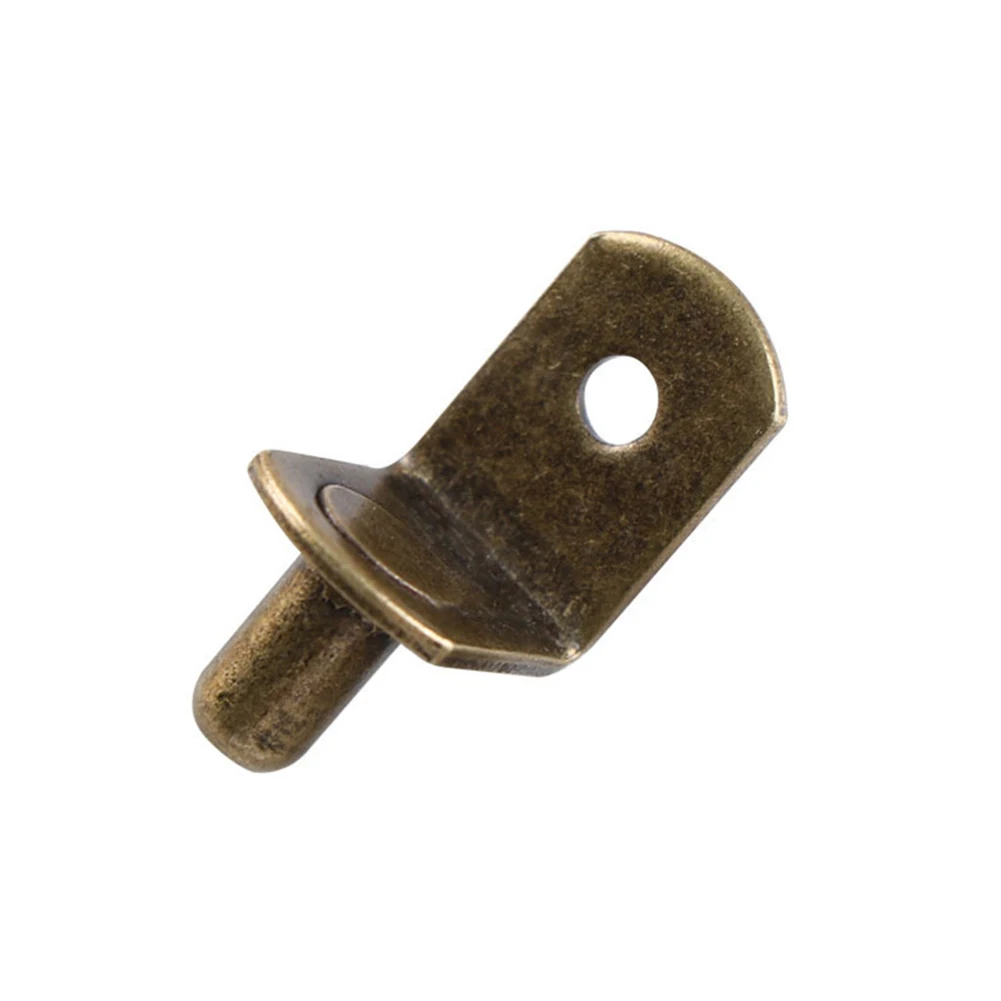 

20Pcs Shelf Support Studs Pegs Pins Plugs 6mm L-Shaped Cabinet Bracket Bronze Plate Support Flat Spoon Holder Nails