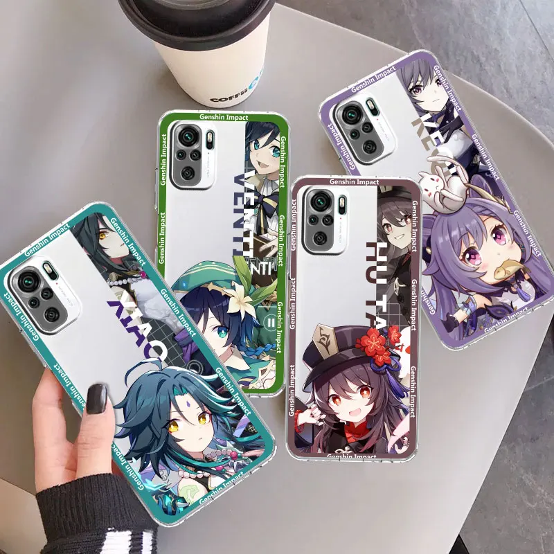 

Clear Case For Xiaomi Mi Poco X3 NFC M3 F3 F5 13 Pro Note 12 12T 11 11X 10 10T 9T Soft Phone Cover Genshin Impact