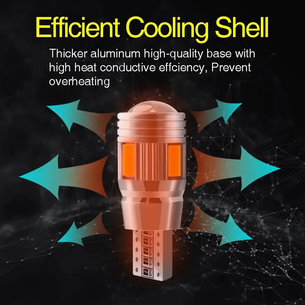 2 шт. T10 W5W светодиодная лампа 12 В 5630 6SMD 7000 К супер яркий белый салон автомобиля