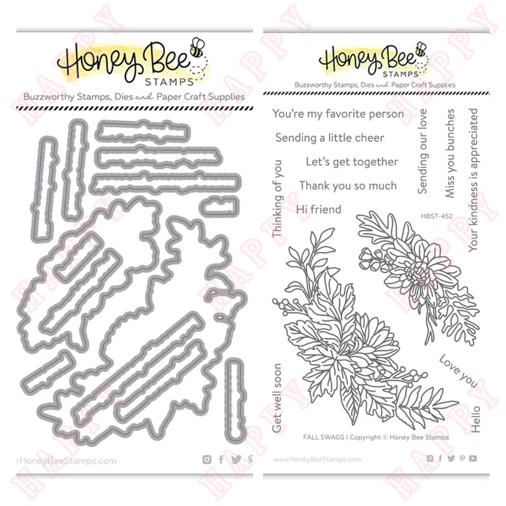 

Metal Cutting Dies Stamps Fall Swags Scrapbook Diary Album Decoration Paper Craft Embossing Template DIY Greeting Cards Handmade