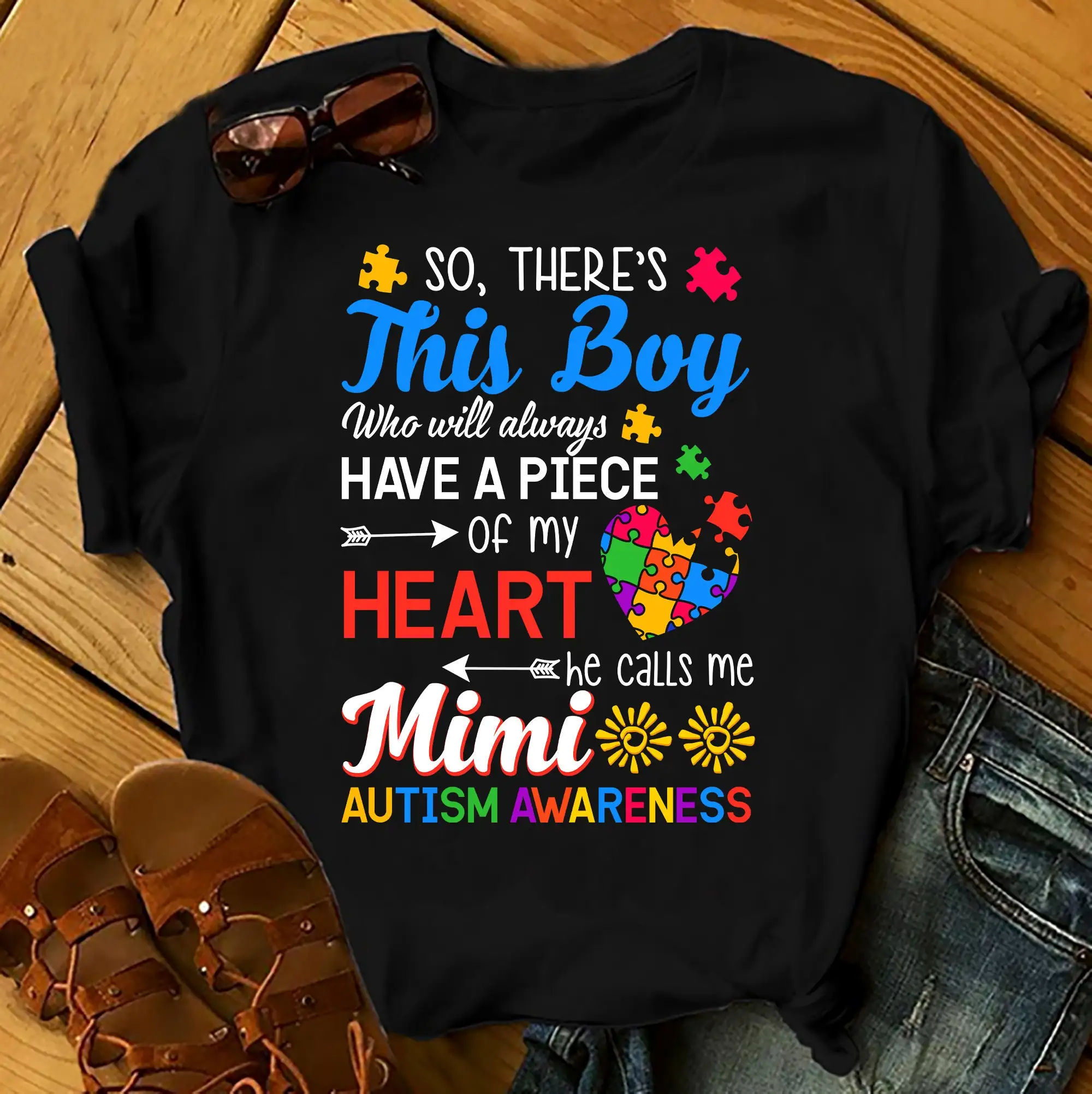 

Mimi Autism Awareness - Autism Awereness T-Shirts Men Woman Birthday T Shirts Summer Tops Beach T Shirts Xs-5Xl Custom Gift New