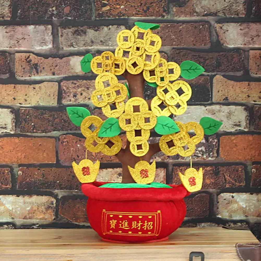 

Delicate Fake Potted Plant Stuffed Comfortable Bright Color Artificial Potted Plant for Shopping Mall