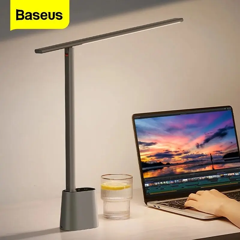 

Baseus LED Table Lamp Stepless Dimmable Touch Desk Light Rechargeable Night Light Bedroom Office Study Eye Protect Reading Lamp