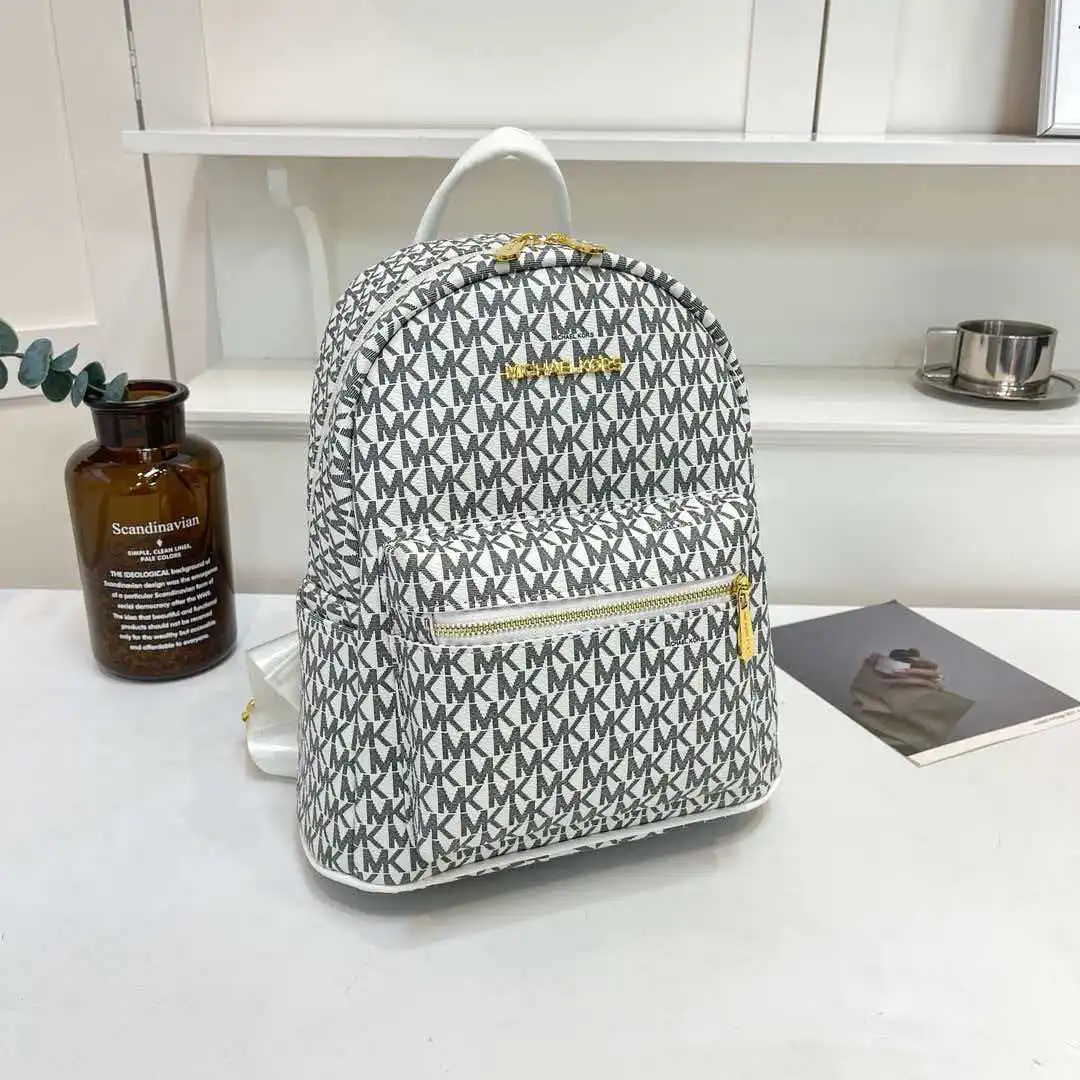 Фото MICHAEL KORS MK Rhea Zip Новая высококачественная женская сумка среднего и большого размера с двумя плечевыми ремнями, модная дорожная сумка №1