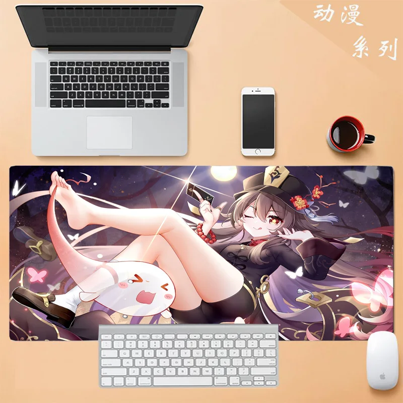 

MRGLZY Genshin Mouse Pad Anime Pad Gaming Mats for Girl Mat Mousepad Desk Accessories Carpets Kawaii Computer Wallpaper Desk Pad