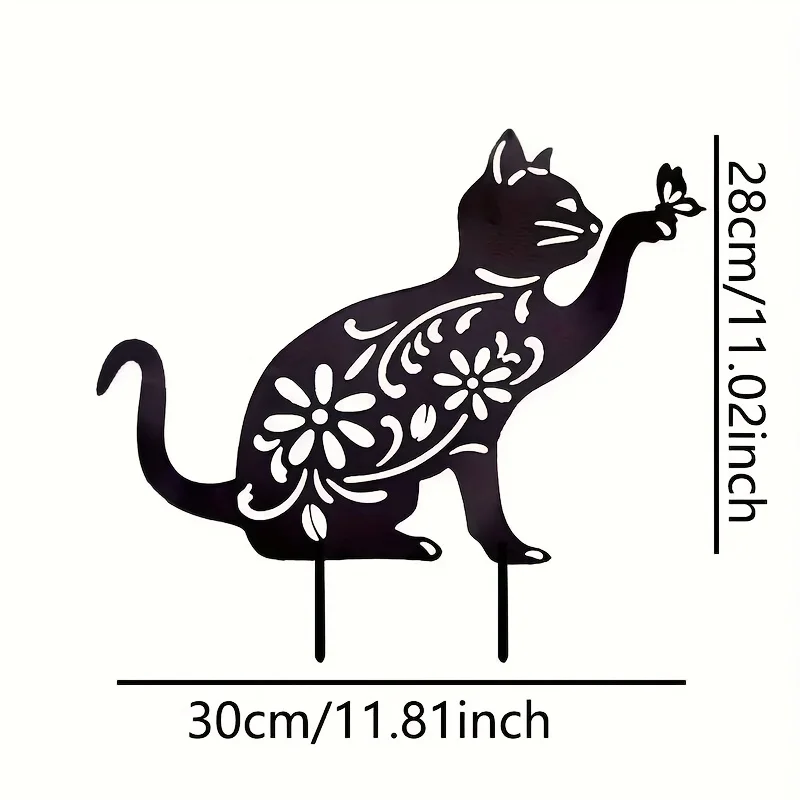 

Металлическая Садовая Статуя, Роспись, Скульптура Кошки, Ландшафтное Украшение, Художественное Железо, Ручная Работа