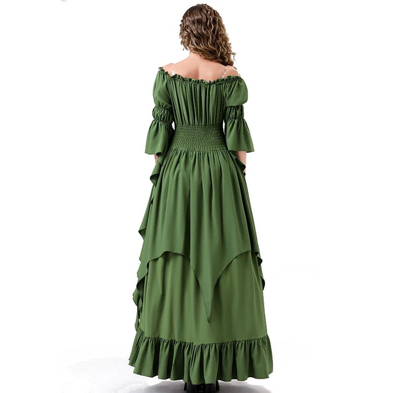 Женский длинный костюм принцессы средневековой длины