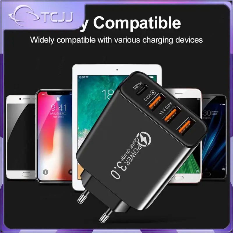 

Стабильное многопортовое зарядное устройство с 4 портами ЕС 3USB Type-c многопортовое зарядное устройство многофункциональные мобильные аксессуары Совместимость с Type-c долговечное