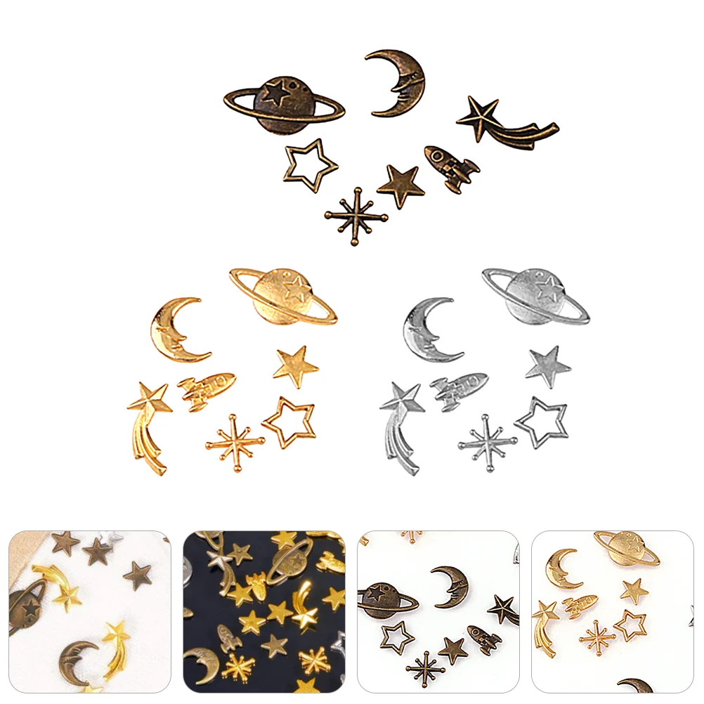 

105 Pcs Jewelry Charms Stuffing Resin Fillers Metal Moon Charms Epoxy Enclosure Epoxy Resin Keychain Charms