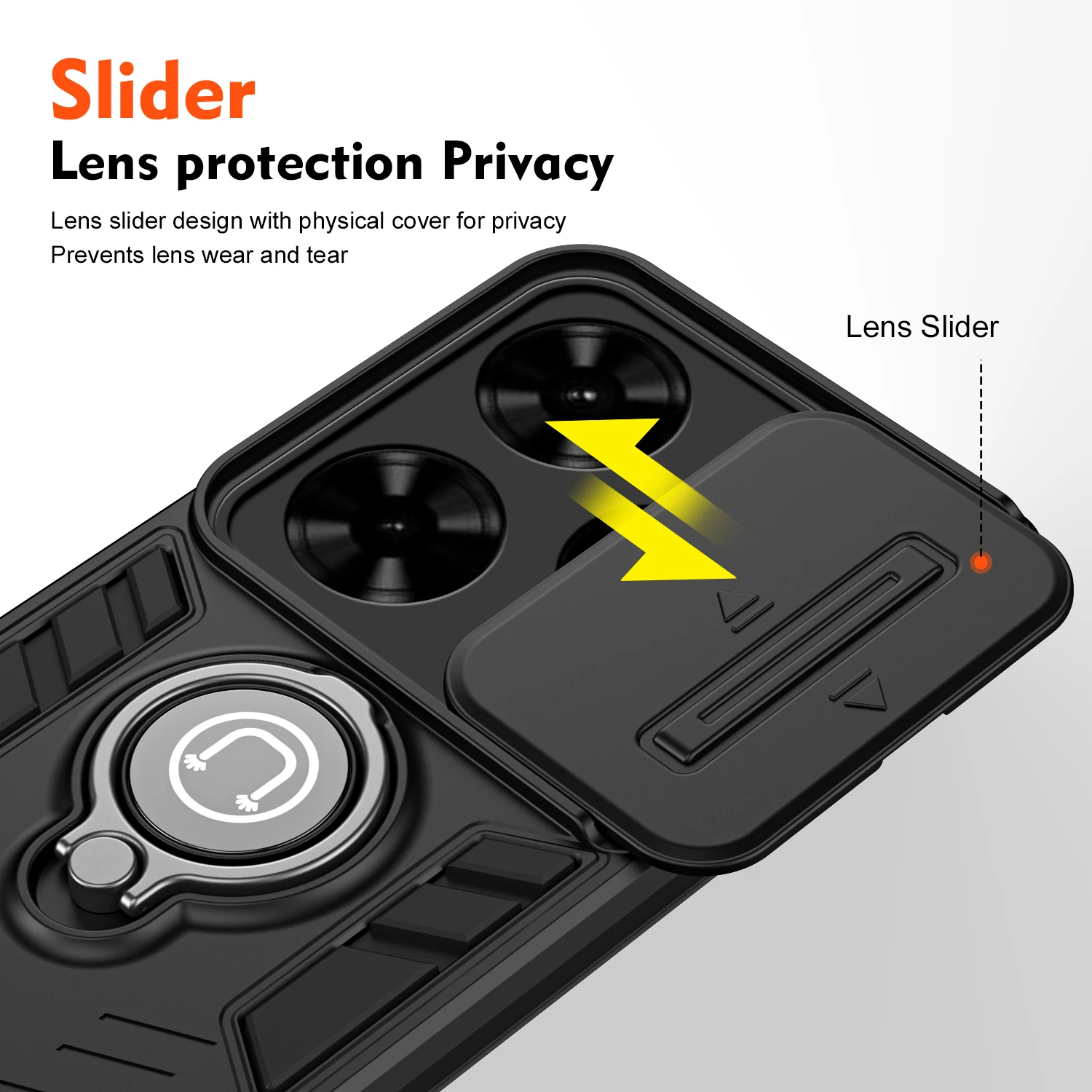 Слайд-камера Чехол для Infinix Smart 8 HD Hot 40i Tecno Spark Go 2024 20 20C автомобильный магнитный