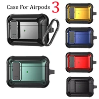 for airpods 3 case 2022 new cover soft silicone pc earbuds protective shell on for apple airpods 3rd generation with buckle hook
