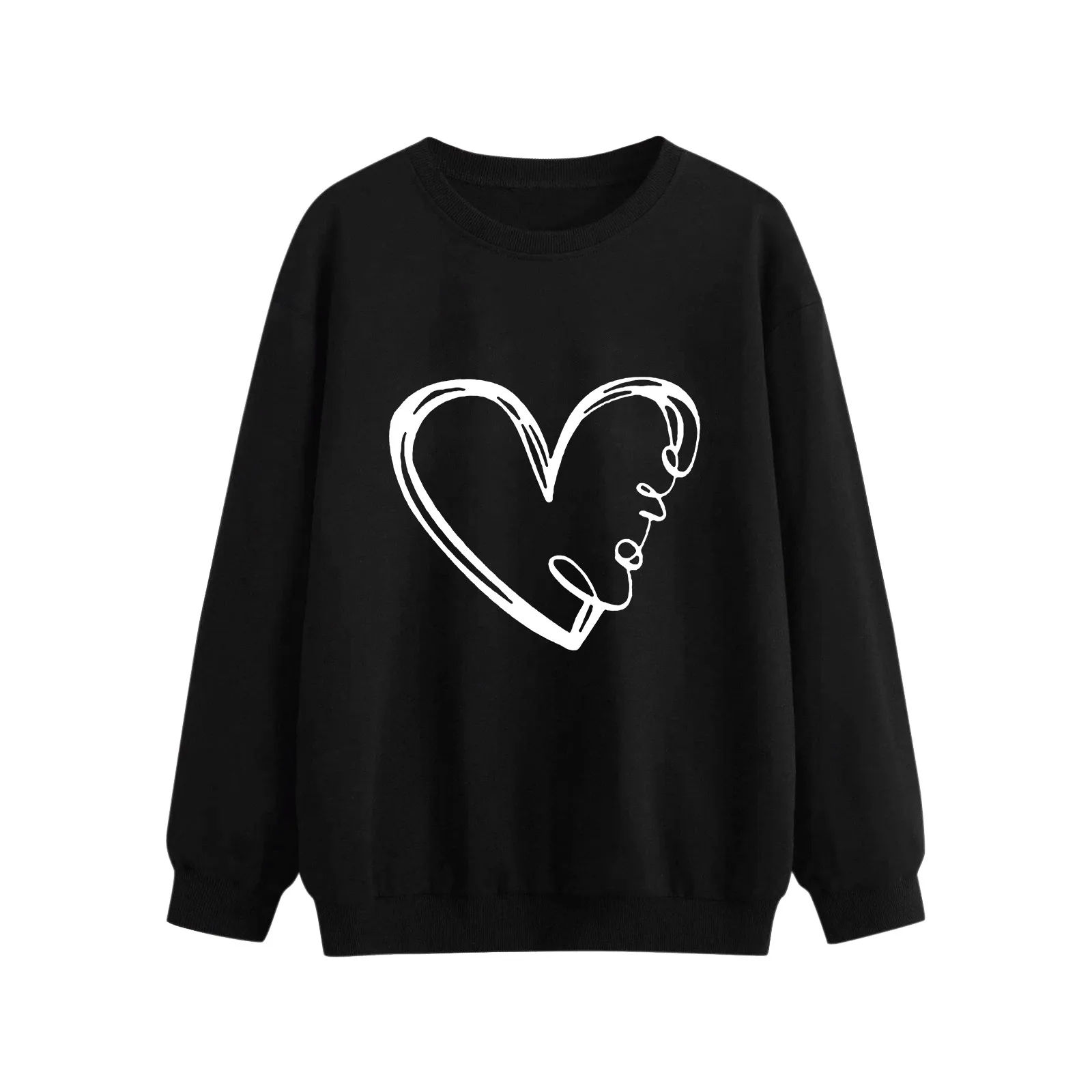 

Женский свитшот с буквенным принтом, свитшот с длинными рукавами, Повседневная Блузка, темпераментный пуловер, топ для улицы и помещений