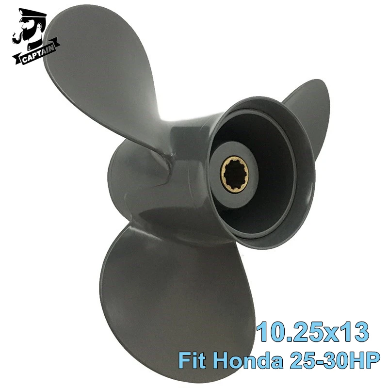 Captain Marine Propeller 10.25x13 Fit Honda Outboard Engines 25HP 30HP Aluminum Honda Propeller 10 Spline винт лодочного мотора