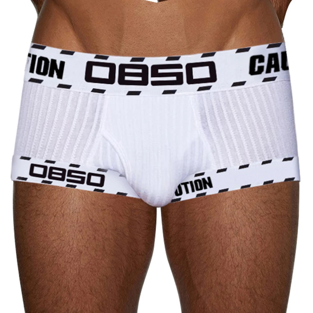 

Men's Sexy Boxer Briefs Soft Cotton Underwear Breathable Comfortable Underpants Elastic Stretch Panties Man U Convex Pouch Trunk