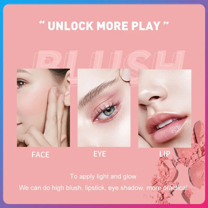 

FOCALLURE 3 Colors Blush Highlighter Palette Face Makeup Matte Highlighter Powder Illuminate Blush Powder Makeup Comestics TSLM2