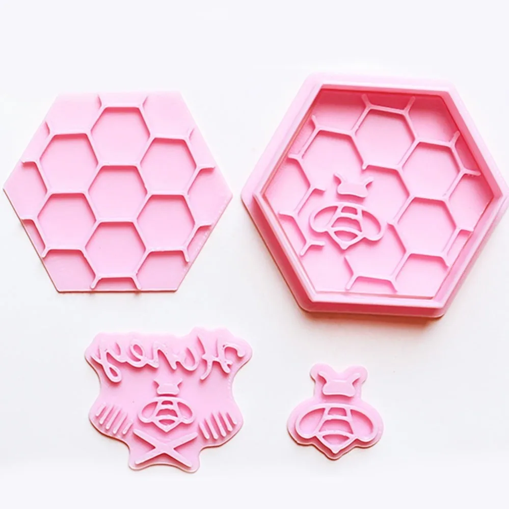 Фото Формочки для печенья DIY Stamp Cute Bee, формы для выпечки, аксессуары для выпечки, пищевые формы для домашней выпечки печенья №2
