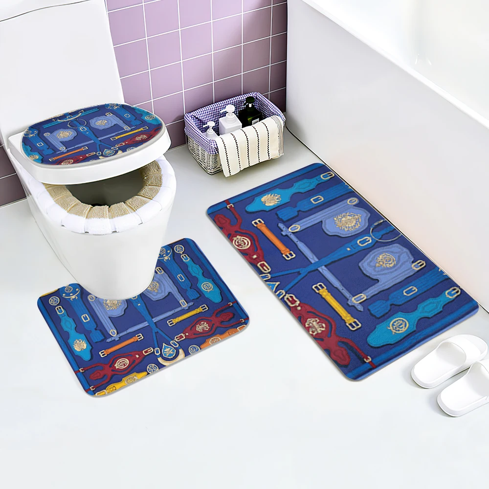 

Набор декоративных ковриков для ванной комнаты, Набор ковриков для ванной комнаты, коврик для туалета, коврик для душа, нескользящий коврик ...