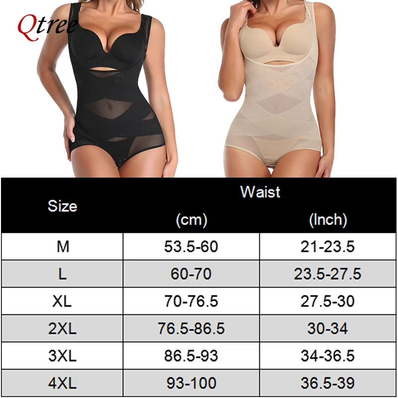 Women's Slimming Underwear Lingerie Bodysuit Full Body Shaper Waist Trainer Faja Shapewear Postpartum Recovery Hooks Lingerie