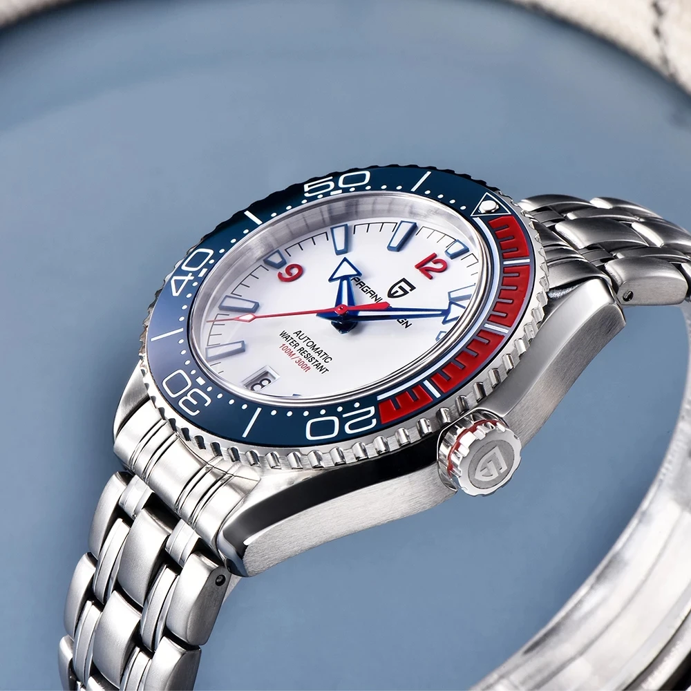

PAGANI DESIGN Men Sapphire Ceramic Bezel Luminous Watches 100M Waterproof Mechanical Luxury watch NH35A Full Steel watch for men