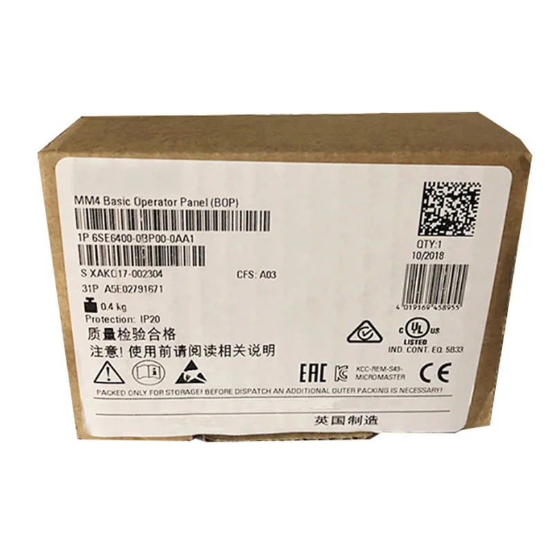 

Новый оригинальный 6SE6400-0BP00-0AA 1 панель управления инвертором 6SE64000BP000AA1