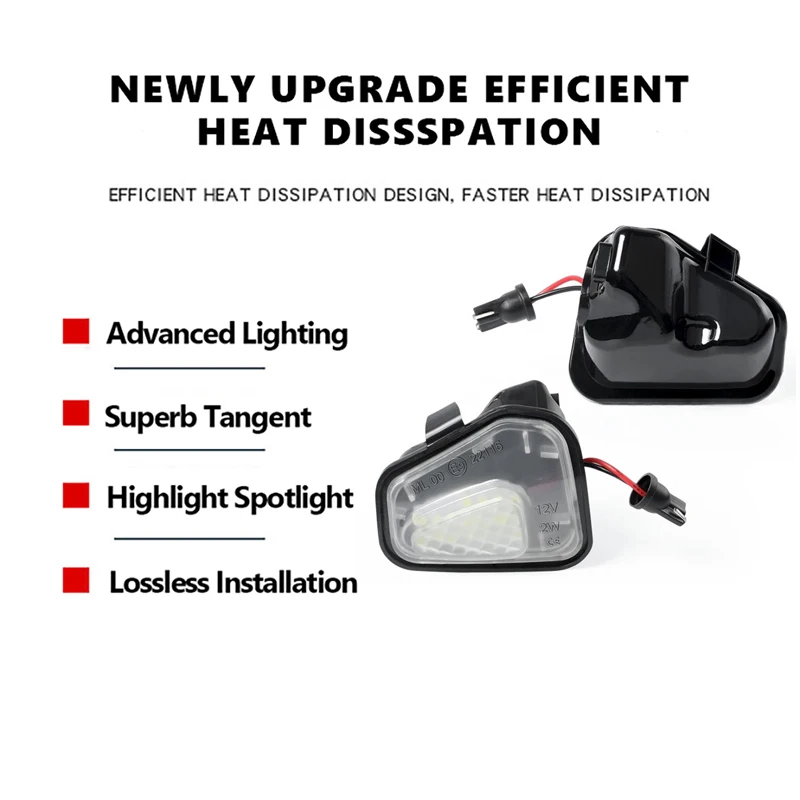 2 шт. светодиодные лампы под зеркалом приветствия для VW Passat CC Beetle Jetta Vento Scirocco EOS