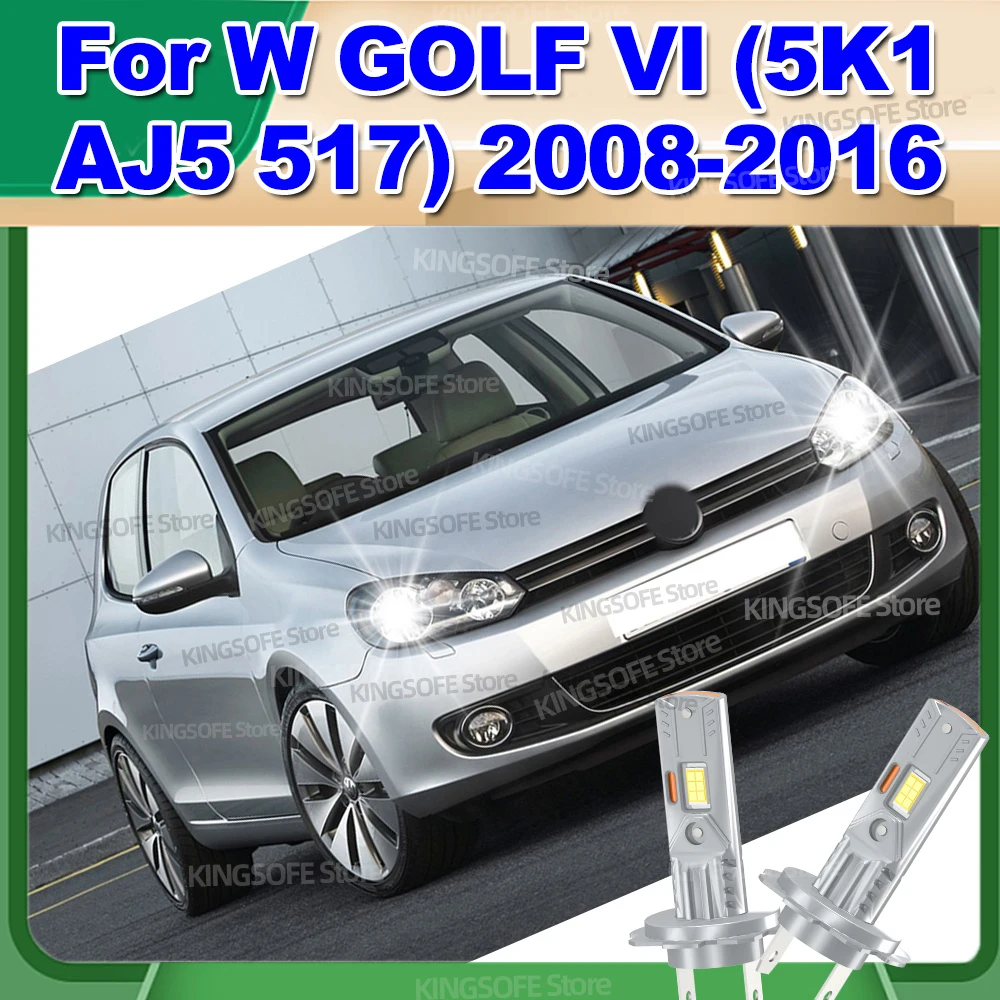 Фото Светодиодные автомобильные фары 180W, суперяркие беспроводные лампы для VW GOLF VI 5K1 AJ5 517 2008-2016 2009 2010 2011 2012 2013 2014 2015 №1