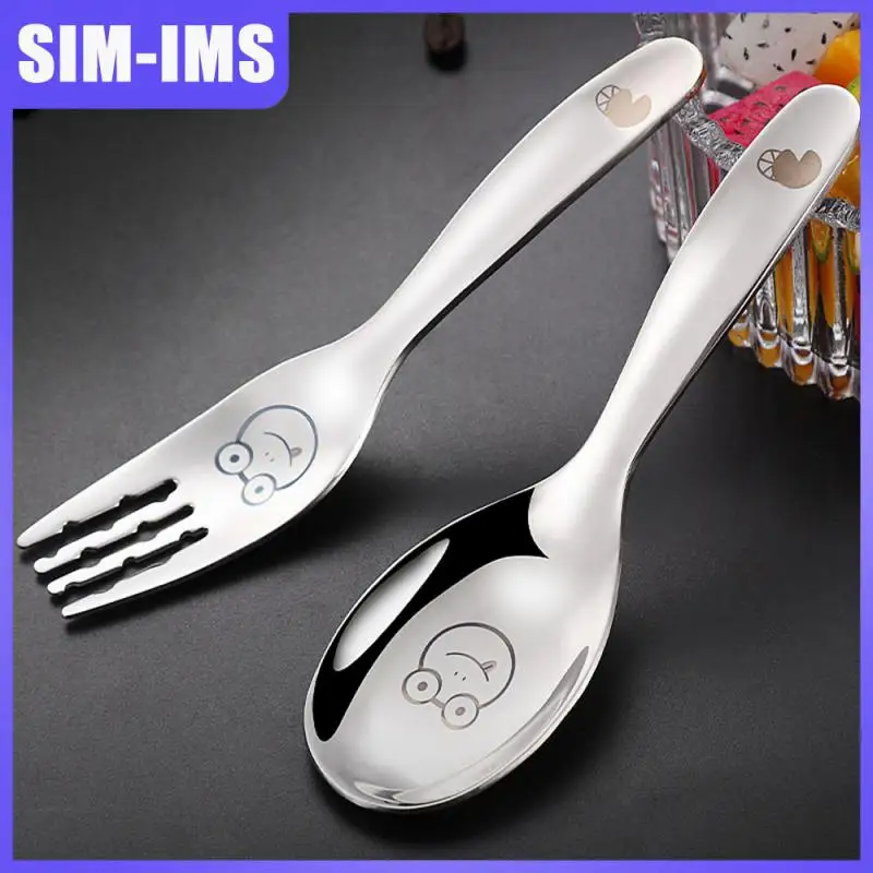 

Short Handle For Children Grip Small Spoon Lovely Wind Thick And Not Bulky Small Teaspoon Color Sculpture Cartoon Smooth Design