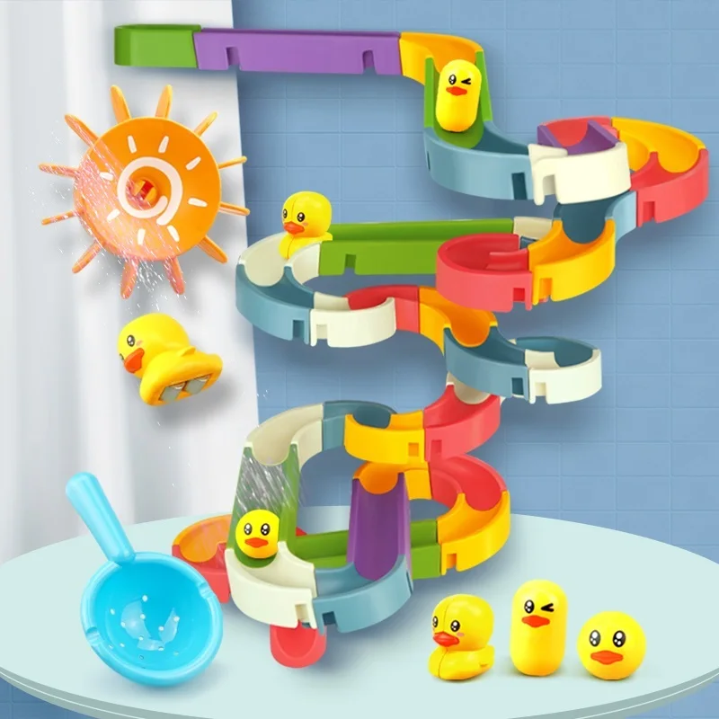 

Детские Игрушки для ванны, гоночная трасса с мраморным рисунком «сделай сам», сборная трасса для ванной комнаты, детская игрушка с распылит...
