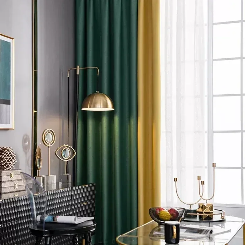 Затемняющая оконная занавеска с современным геометрическим узором устойчивая к