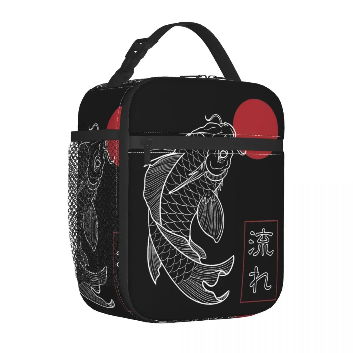 Ланч-бокс В Японском Стиле Золотой Поток С Рисунком Рыбы Кои Термоизолированный