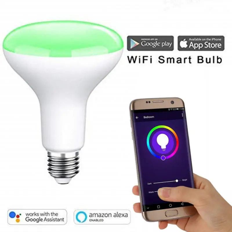 

Dimmable WiFi Smart Light Bulb LED RGB Lamp App Assistant Voice Control Wake Up Smart Lamp Night Light Timing Switch Drop Ship