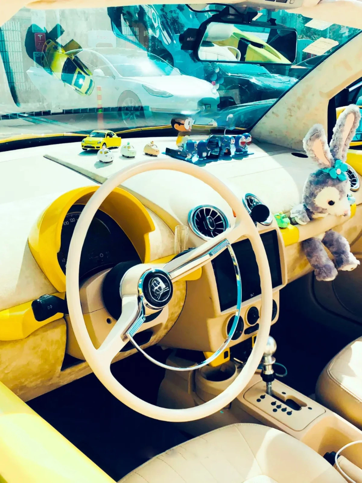 Подходит для модифицированного рулевого колеса Замок волка в стиле ретро Wuling Mini