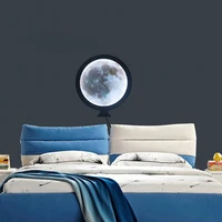 new creative magic mirror makeup mirror with light moon wall lamp living room entrance bathroom decorative mirror wall lamp