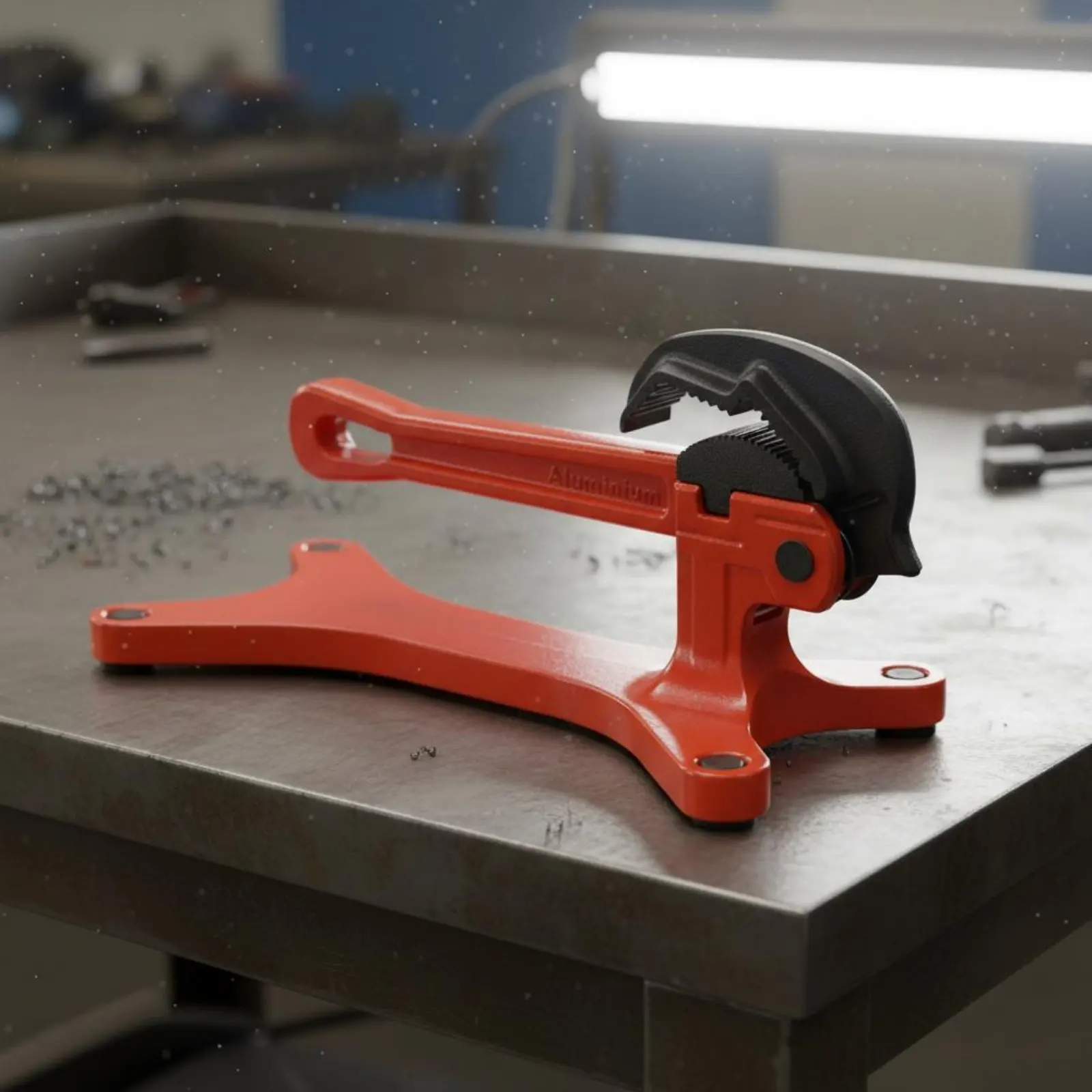 Фото Трубные тиски-зажимы Yoke Pipe Vise: Сверхпрочные портативные зажимные устройства для труб, прочные стальные захваты, инструмент для мастерской, быстрая регулировка №2