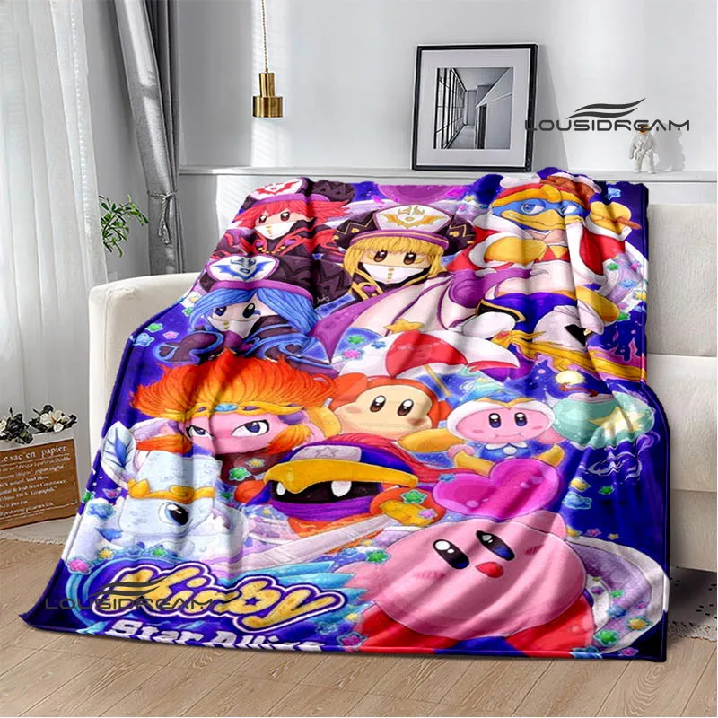 Мультяшное одеяло K-kirby с принтом звезд фланелевые теплые одеяла мягкое и удобное