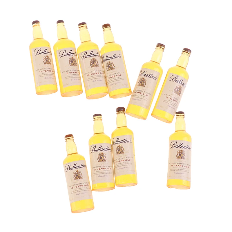 

10Pcs/lot 1/12 Dollhouse Miniature Resin Bottle Simulation Wine Bottle Model Wholesale