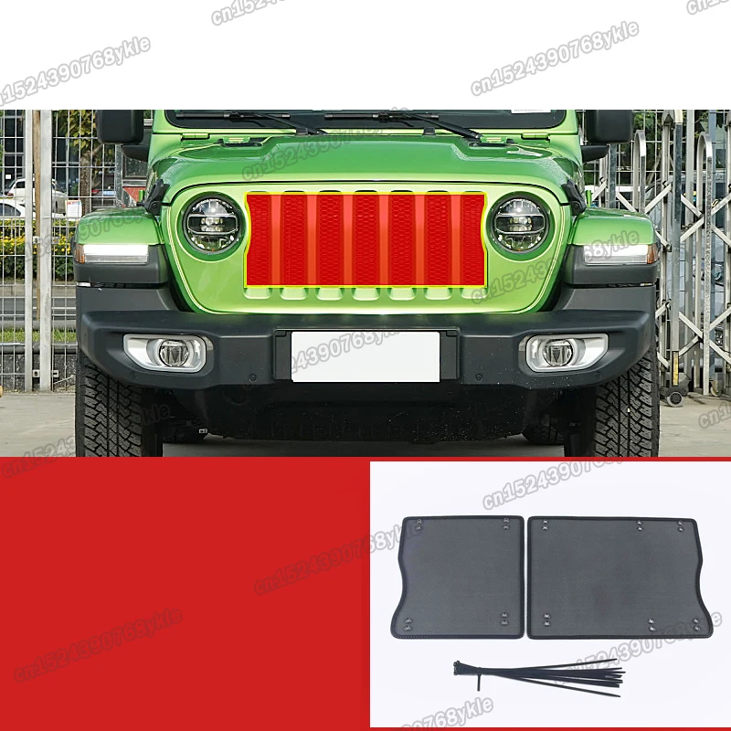

stainless steel car front grill anti-insect net mesh for jeep wrangler 2018 2019 JL 2020 2021 2022 2023 protect accessories