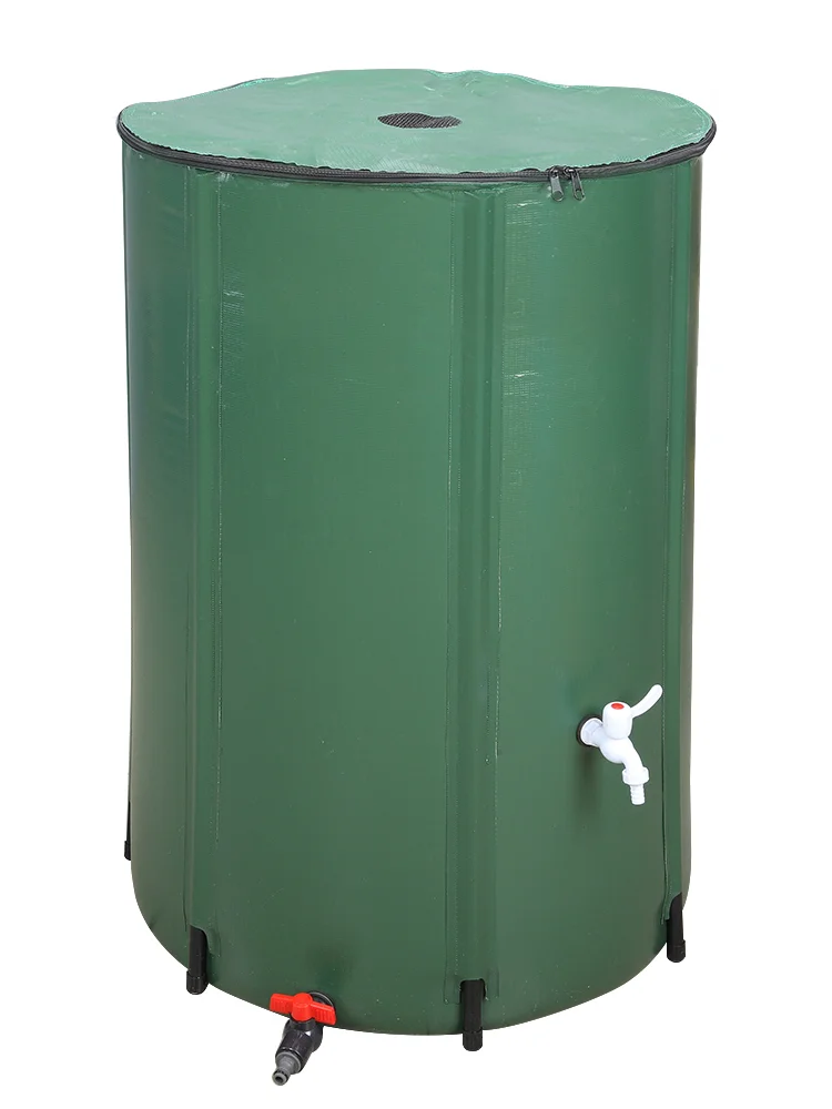 

50 /66 /100 Gallon Rain Barrel collapsible Rainwater Harvest Water Tank Garden PVC Foldable Rain Collection Tank Water Container