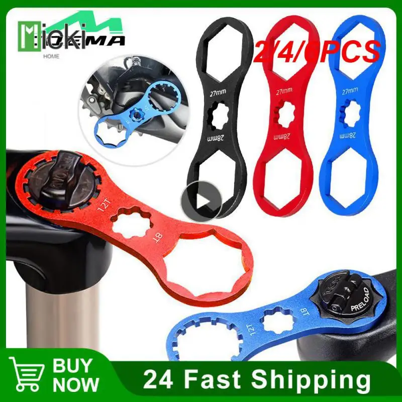 

2/4/6PCS Lightweight Aluminum Alloy Bicycle Wrench Frosted Disassembly Tool High Strength Anodic Oxidation Three-in-one Wrench