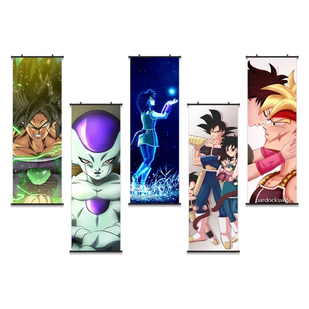 

Dragon Ball Canvas Home Bandai Decoration Picture Print Goku Poster Wall Art Plastic Scroll Hanging Painting Bedside Background