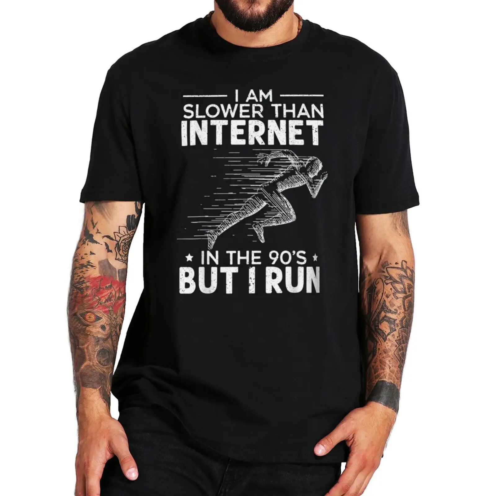 

Running Internet T-shirt Humor Track Run Lovers 90s Runner Geek Gift Short Sleeve Summer Casual Cotton Oversized T Shirt EU Size