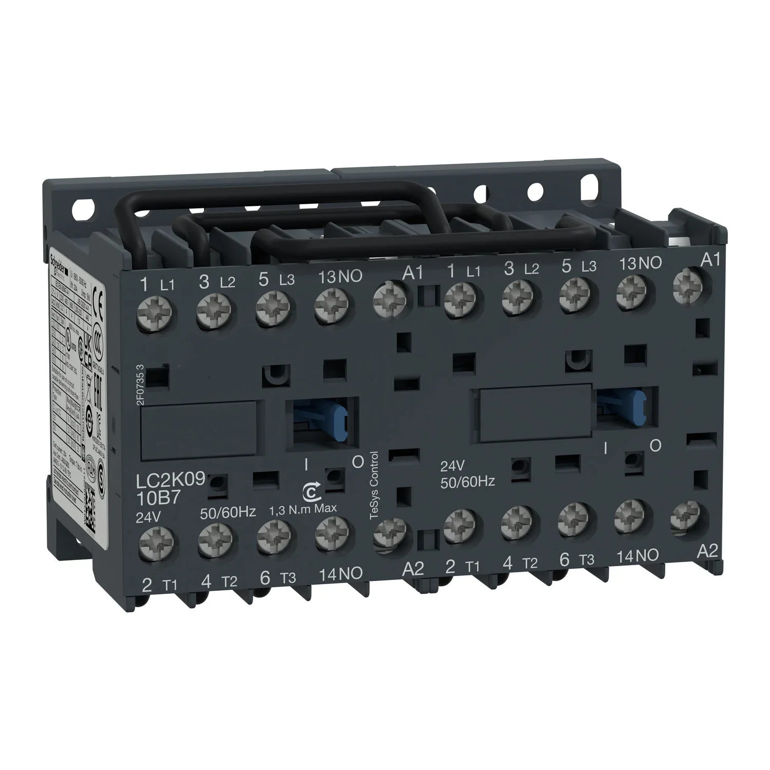 LC2K0910B7 Контактор реверса TeSys K 3P AC-3 440 В 9 А 1 NO 24 катушка переменного тока