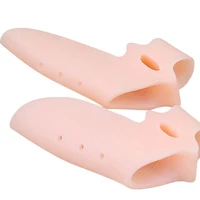 2pcs silicone gel thumb corrector bunion little toe protector separator hallux valgus finger straightener foot care relief pads