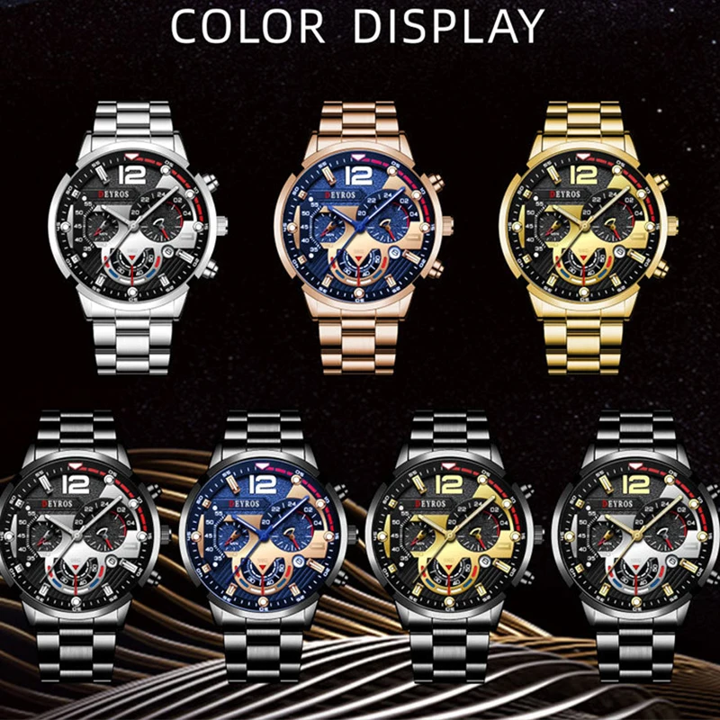

Designer Luxury Gold Watch Men Wristwatches Automatic Men's Watch Luminous Men's Watch Six Needle Steel Belt Watch Quartz Watch