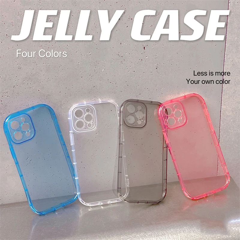 

Luxury Transparent Soft Silicone Phone Case For iPhone 11 12 13 14 Pro Max XS X XR 7 8 Plus Clear Shockproof Protective Cover